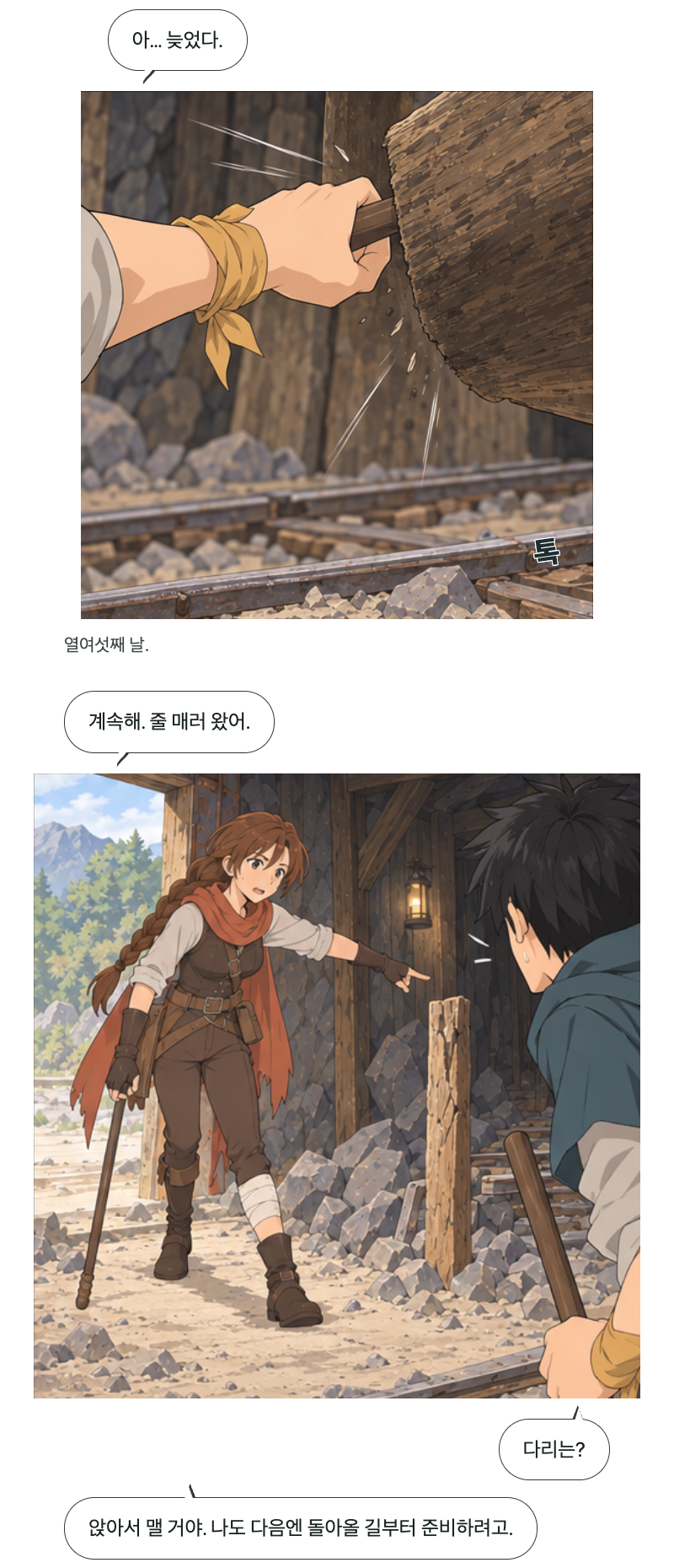 두 번째 문 3화 · 반 걸음의 방벽 9번째 장면