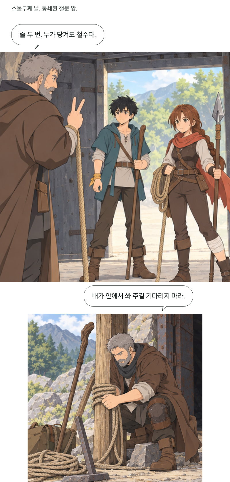 두 번째 문 4화 · 같은 문 1번째 장면