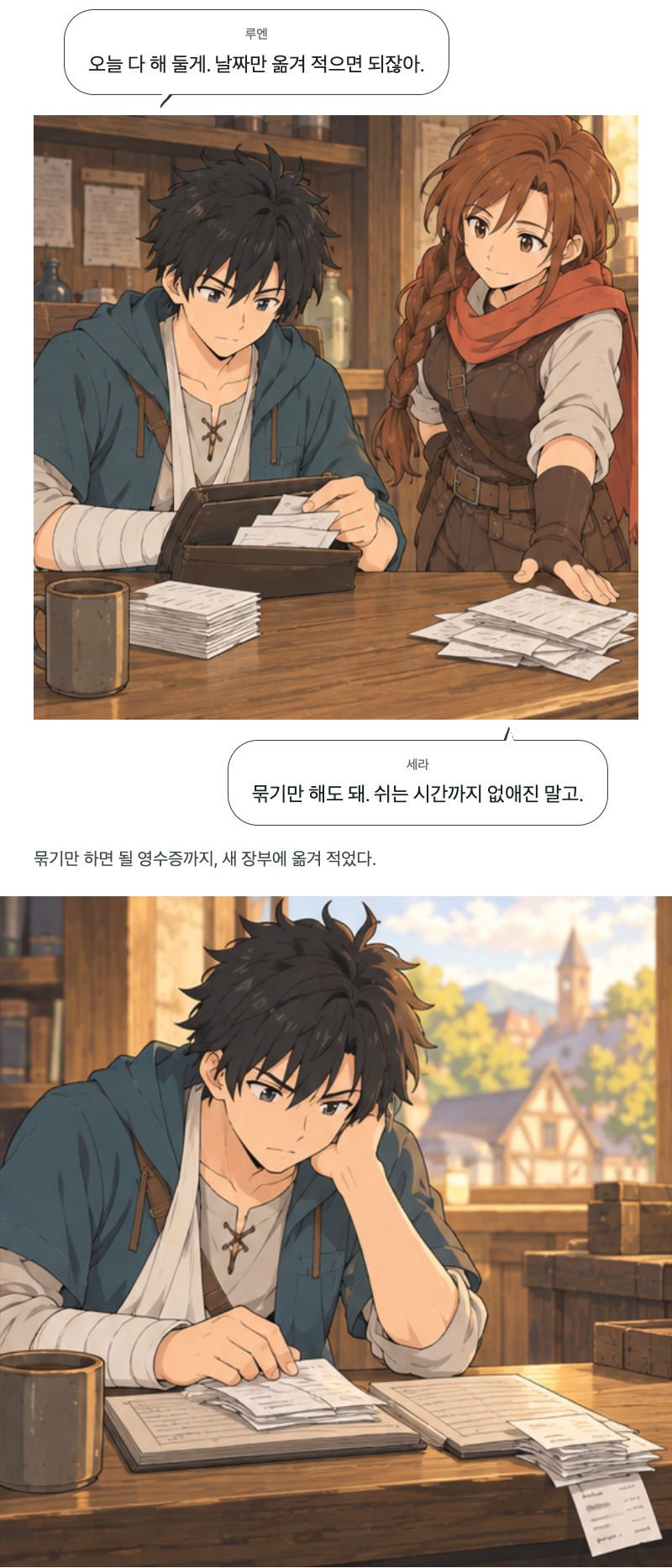 두 번째 문 6화 · 쉬는 것도 일 7번째 장면