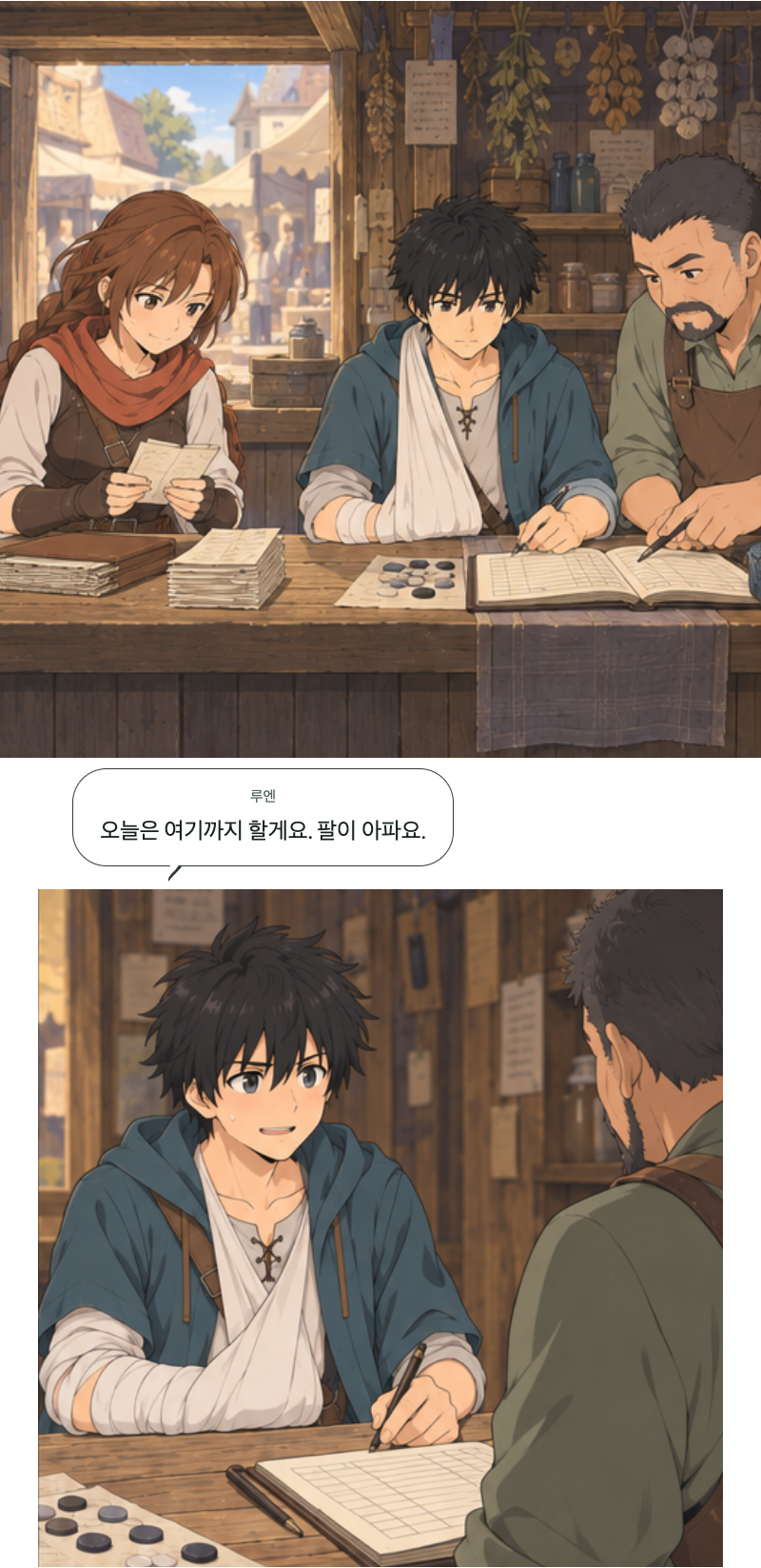 두 번째 문 6화 · 쉬는 것도 일 10번째 장면