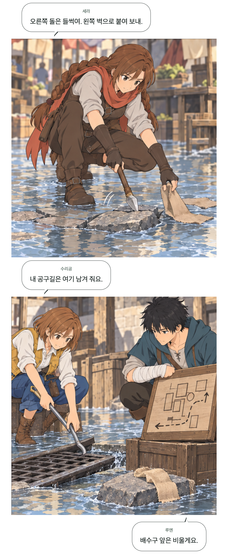 두 번째 문 8화 · 물이 들어온 시장 3번째 장면