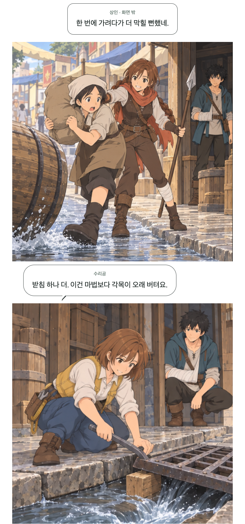 두 번째 문 8화 · 물이 들어온 시장 7번째 장면