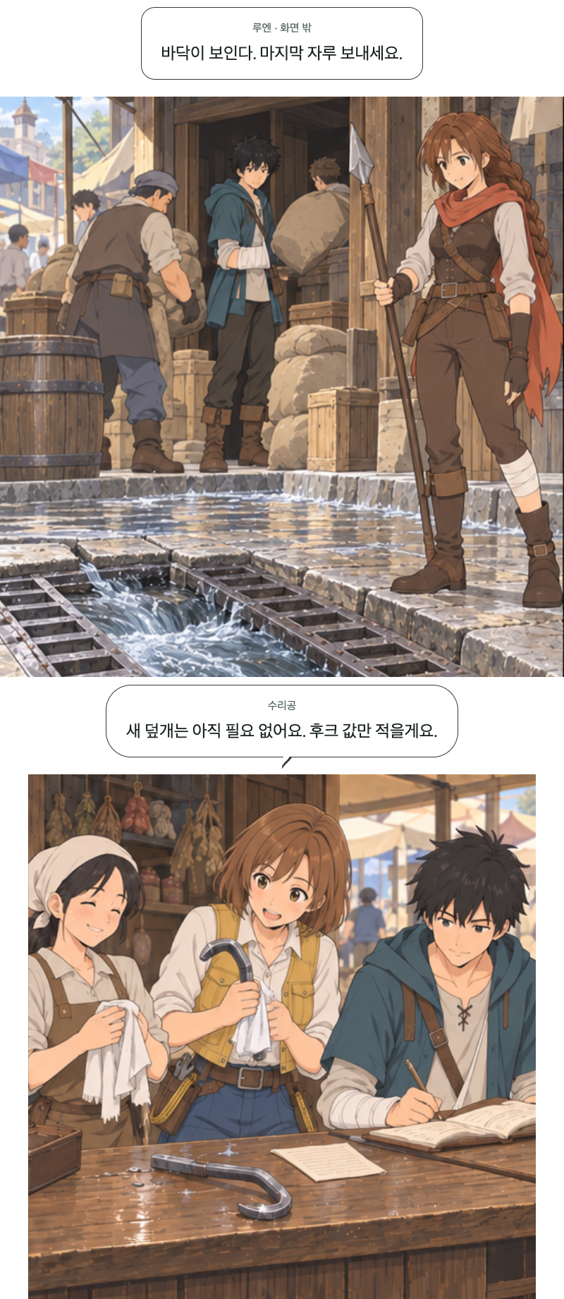 두 번째 문 8화 · 물이 들어온 시장 9번째 장면