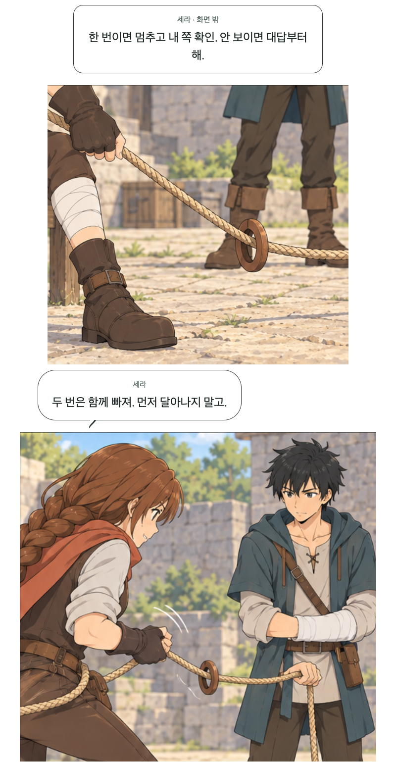 두 번째 문 9화 · 두 번 당기는 줄 2번째 장면