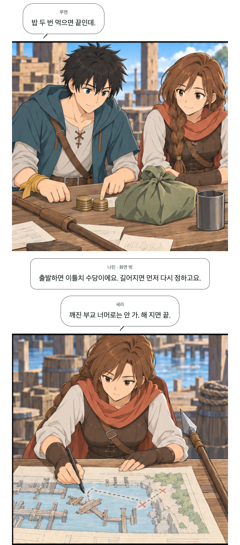 두 번째 문 10화 · 작은 첫 수당 8번째 장면