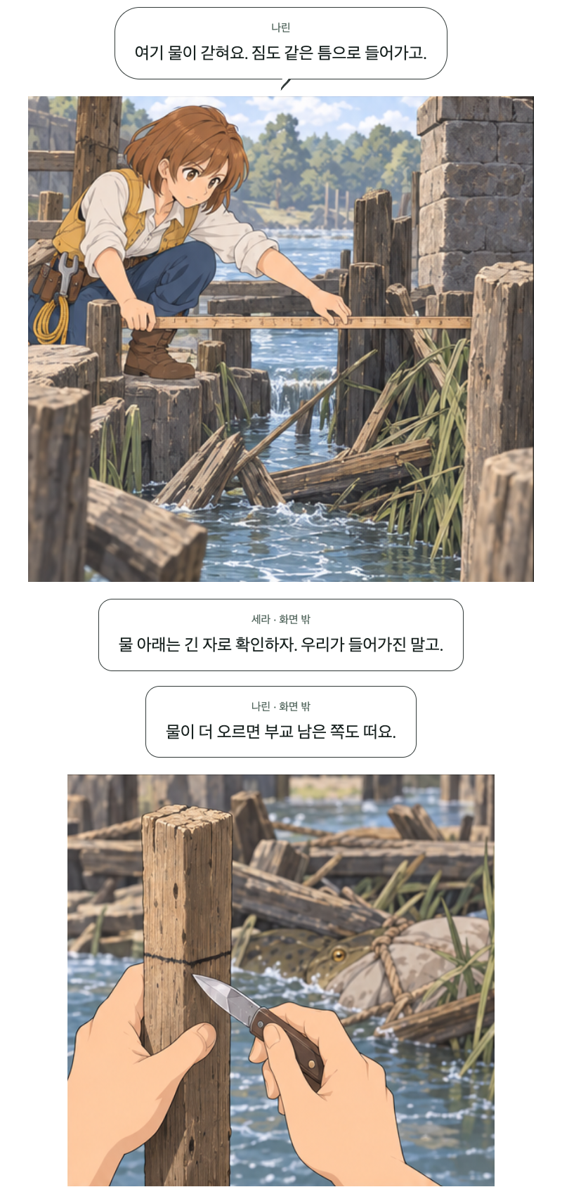 두 번째 문 11화 · 강가의 발자국 8번째 장면