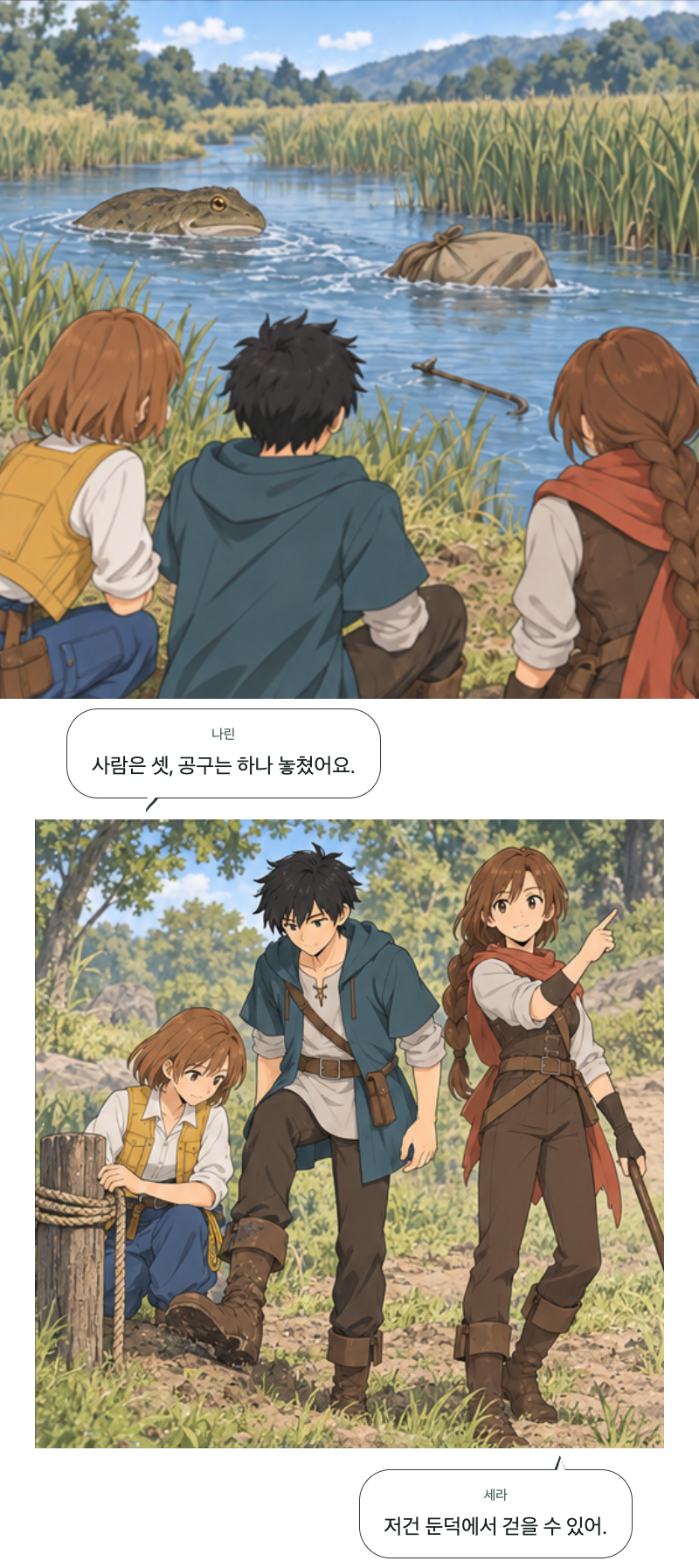 두 번째 문 12화 · 젖은 발판 5번째 장면
