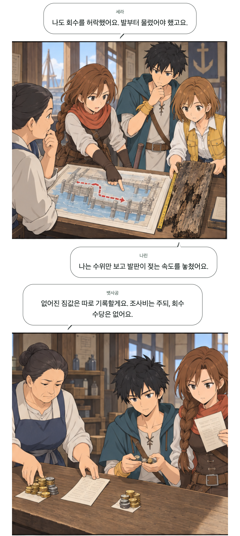 두 번째 문 12화 · 젖은 발판 8번째 장면