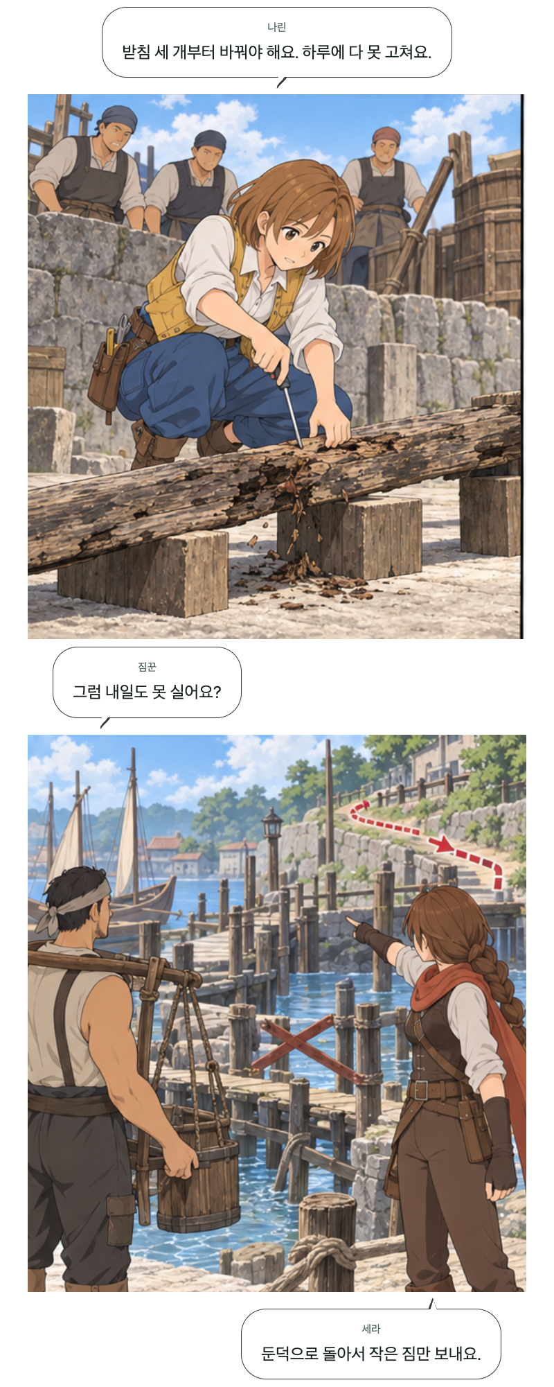 두 번째 문 12화 · 젖은 발판 9번째 장면