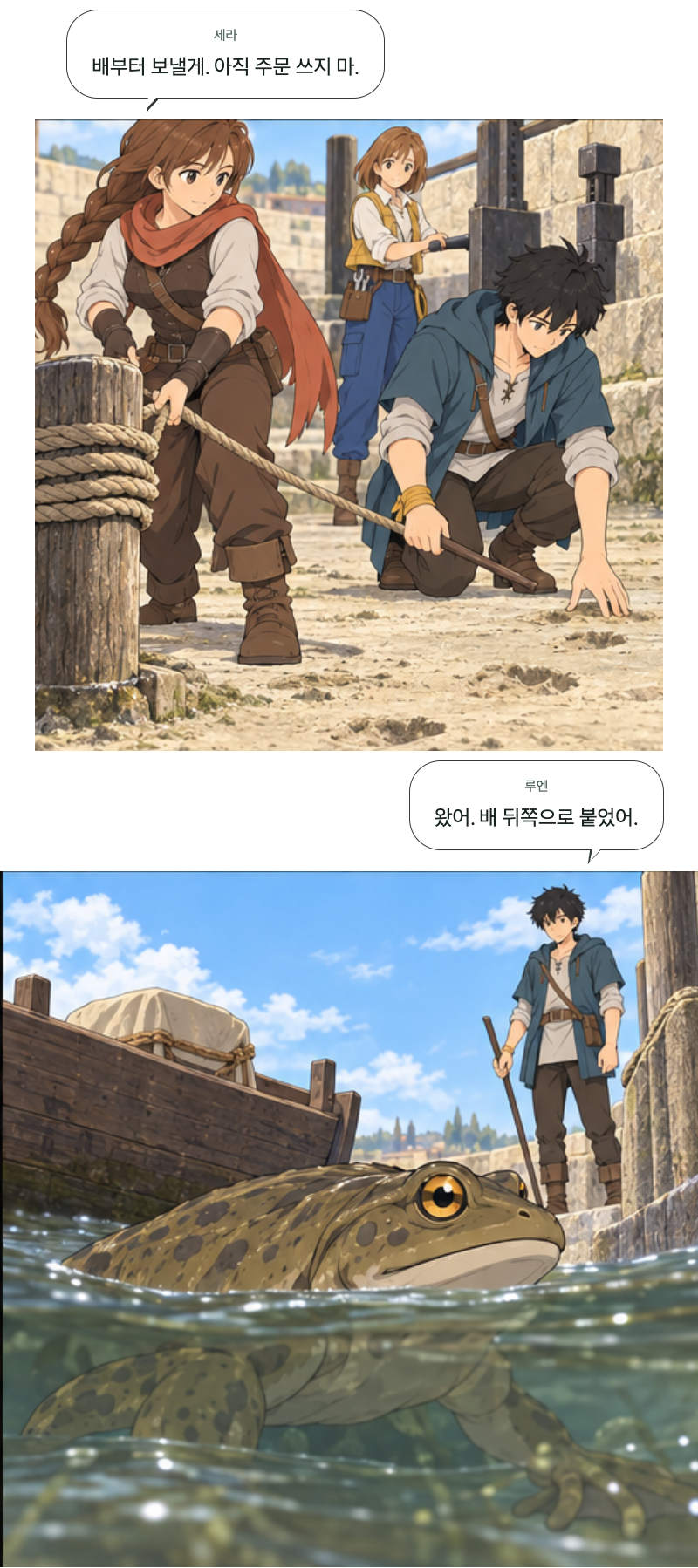 두 번째 문 14화 · 빈 배에 태우는 것 12번째 장면