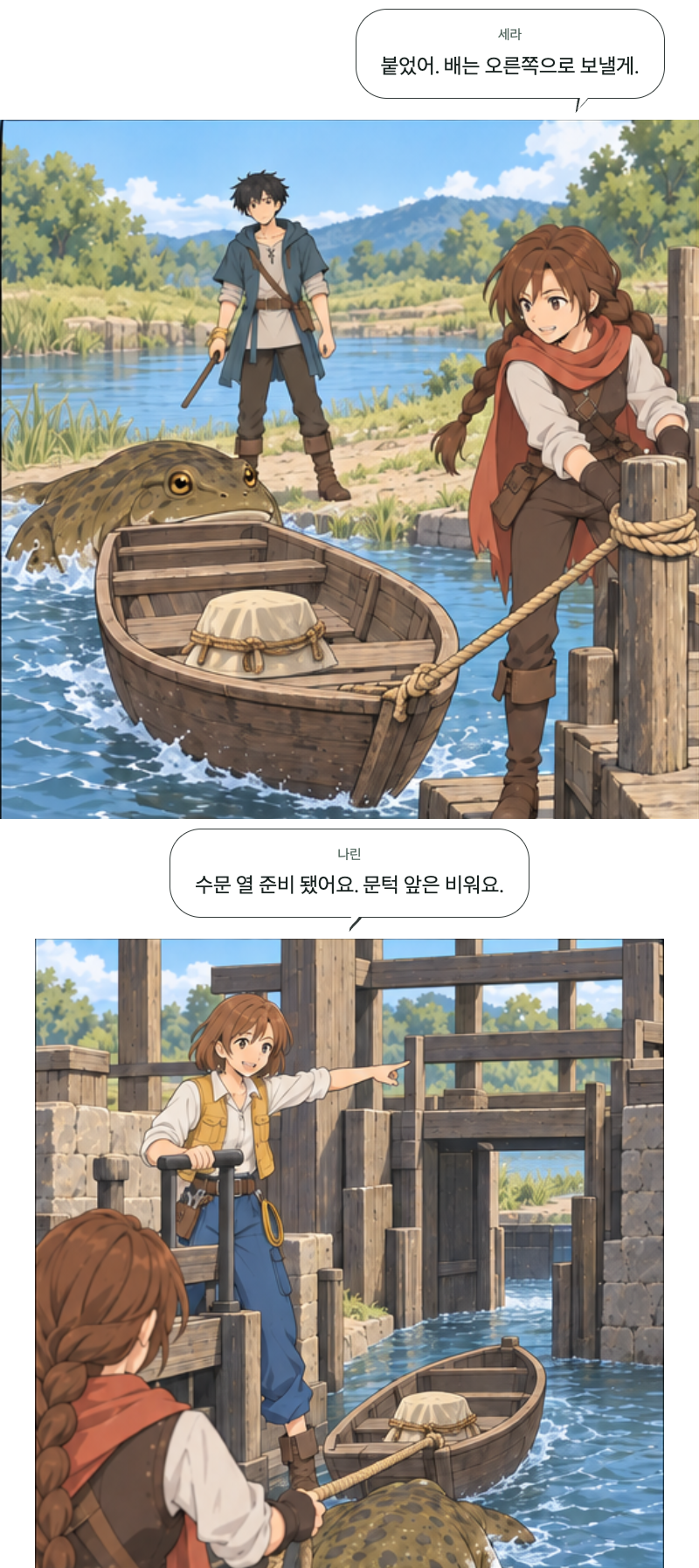 두 번째 문 15화 · 돌아가는 물길 1번째 장면
