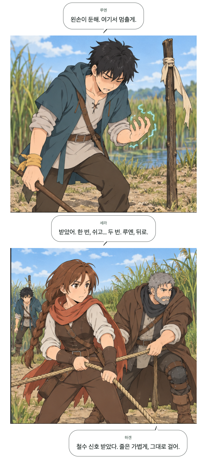 두 번째 문 15화 · 돌아가는 물길 10번째 장면