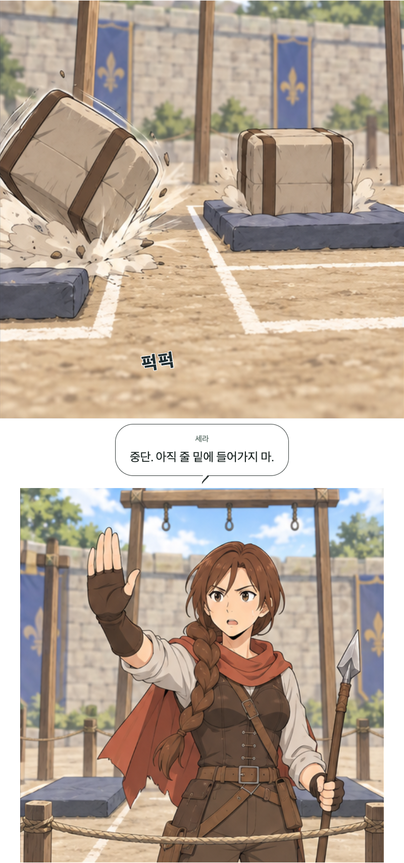 두 번째 문 19화 · 떨어지는 건 둘 6번째 장면