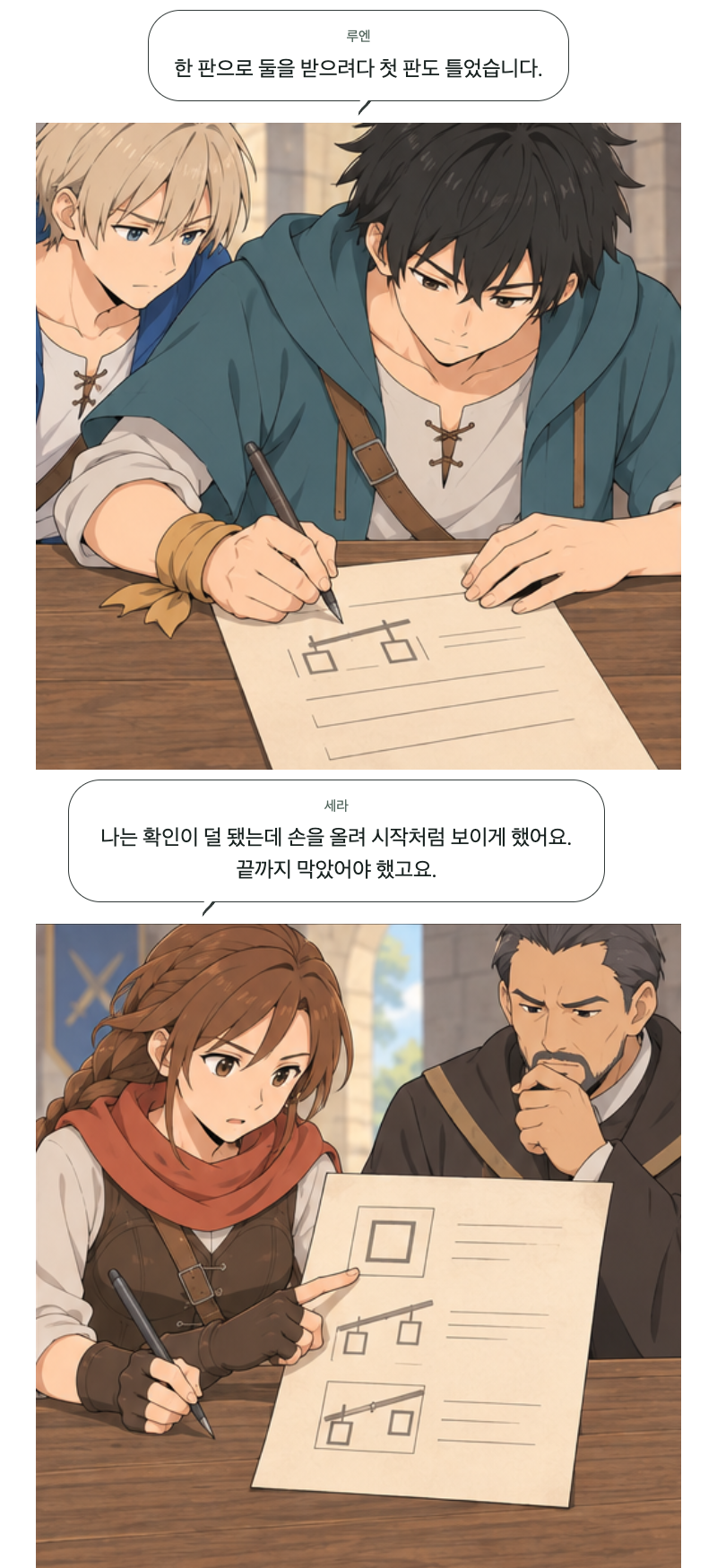 두 번째 문 19화 · 떨어지는 건 둘 9번째 장면
