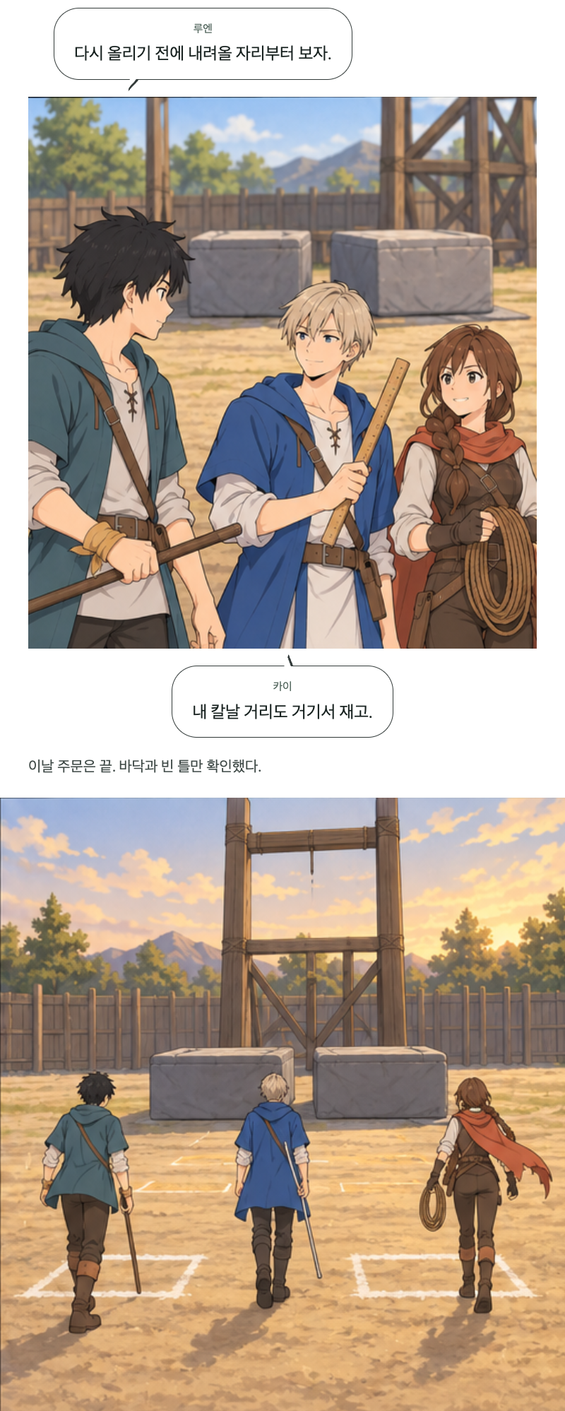 두 번째 문 19화 · 떨어지는 건 둘 12번째 장면