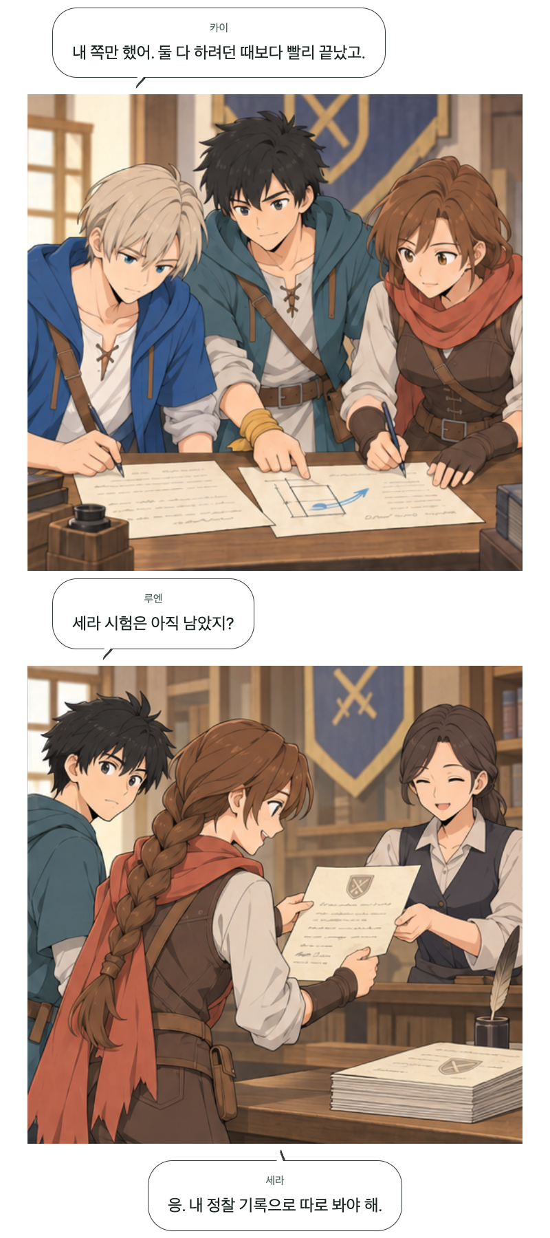 두 번째 문 20화 · 같은 점수 다른 자리 10번째 장면