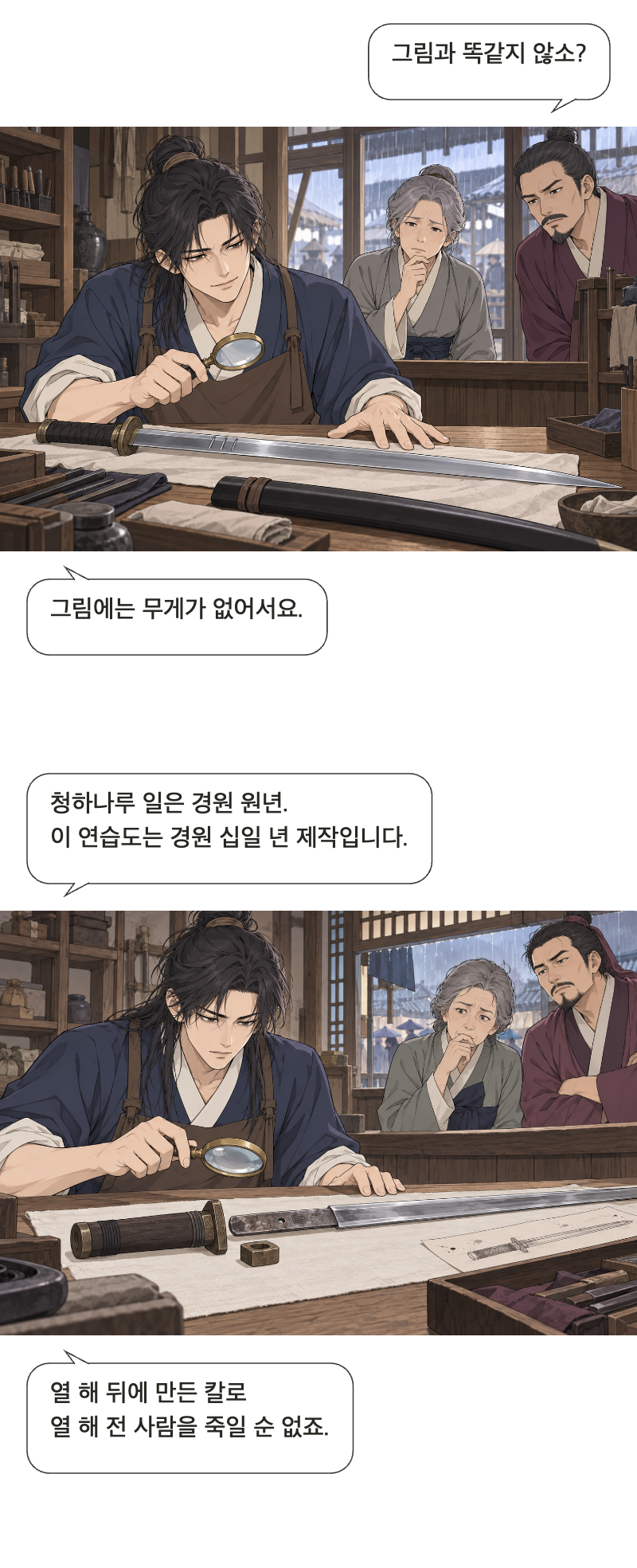 칼을 맡아드립니다 1화 · 이름값은 받지 않습니다 7번째 장면