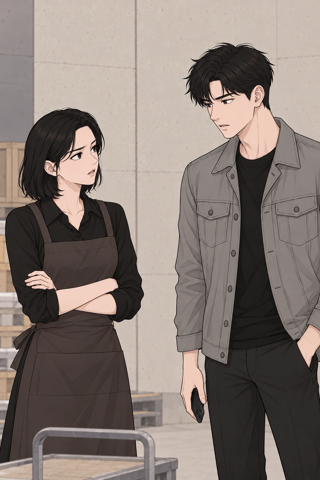 지우가 도윤에게 묻는다.